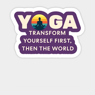 YOGA Transforms you Sticker